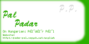 pal padar business card